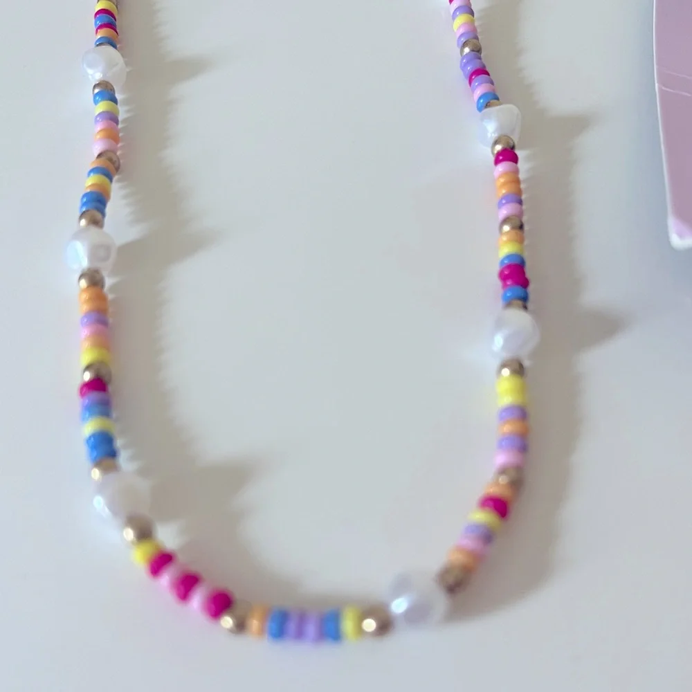 Art Class And Wild Fable Necklaces Hoop‎ Earrings Bundle Gold Tone Colorful